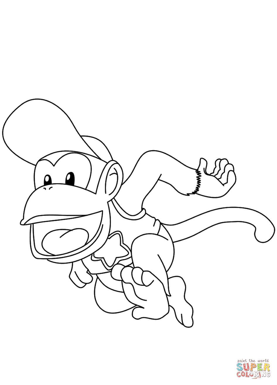 Diddy Kong coloring page | Free Printable Coloring Pages