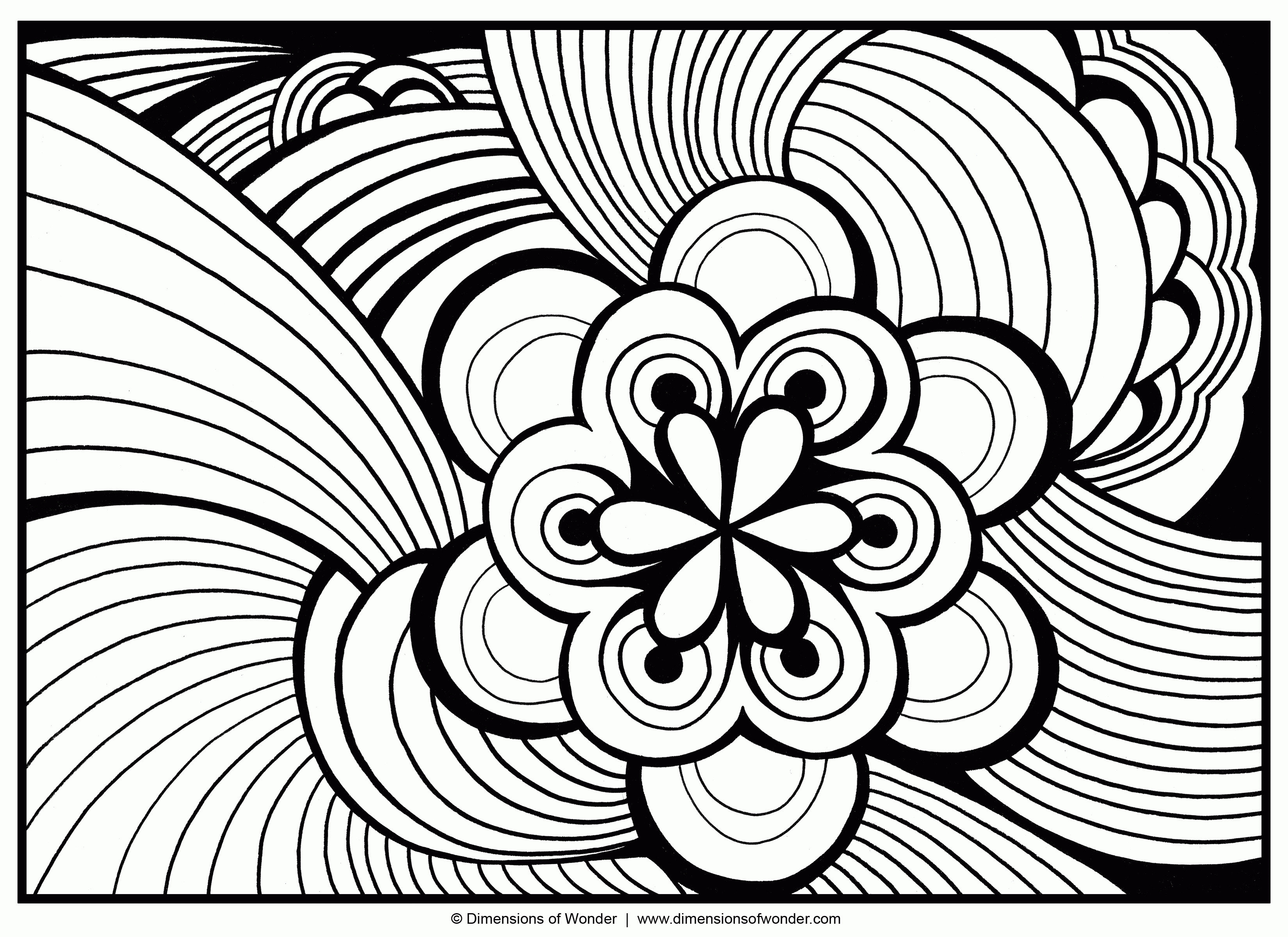Printable Abstract - Coloring Pages for Kids and for Adults