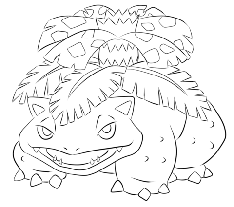 Venusaur coloring page | Free Printable Coloring Pages