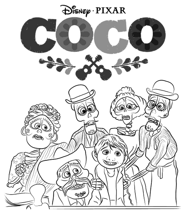 Top 8 Coco Coloring Sheets awaiting You to Choose - Coloring Pages