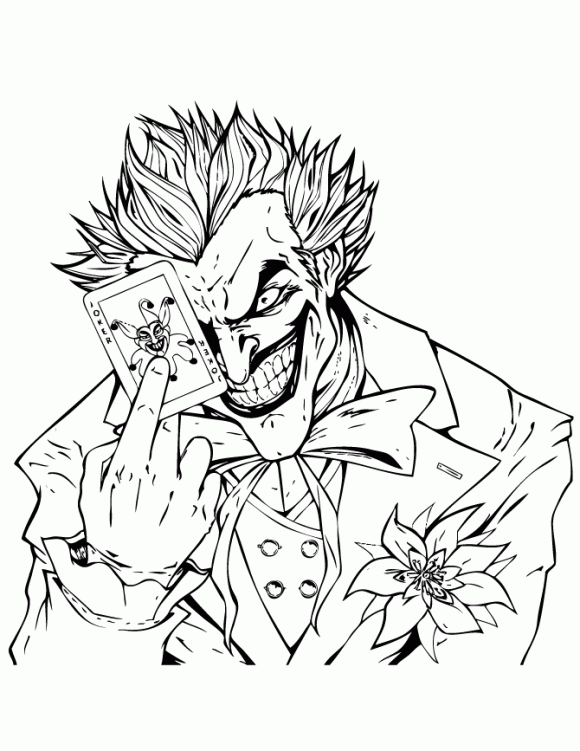 New Coloring Page: the joker coloring pages | Coloring Yard