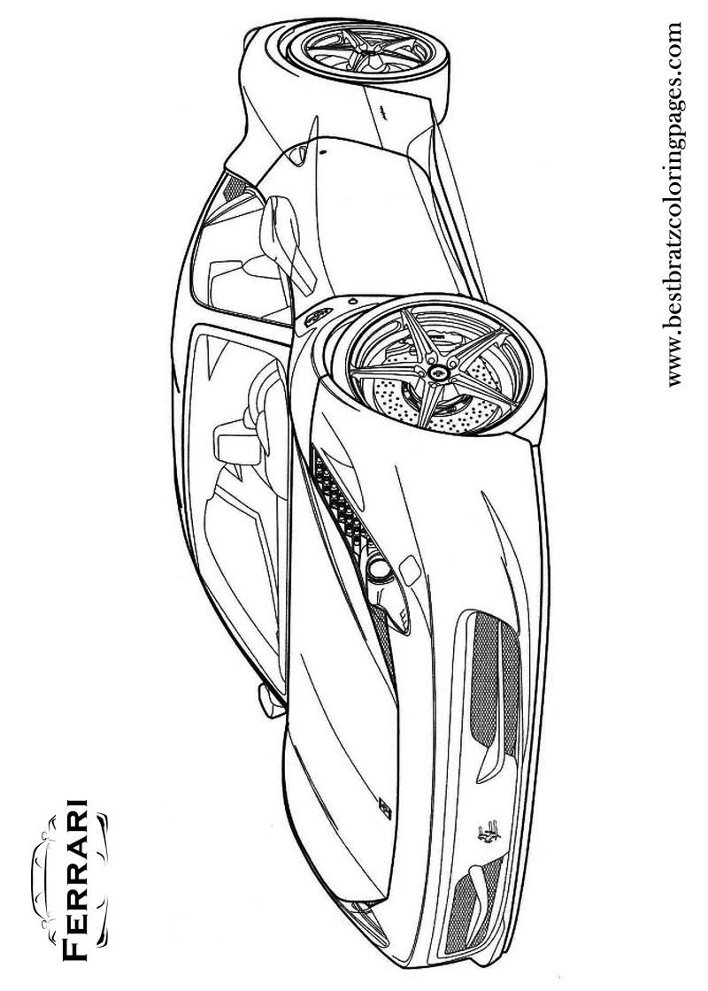 Free Printable Ferrari Coloring Pages For Kids | Bratz Coloring Pages |  Cars coloring pages, Coloring pages for boys, Truck coloring pages