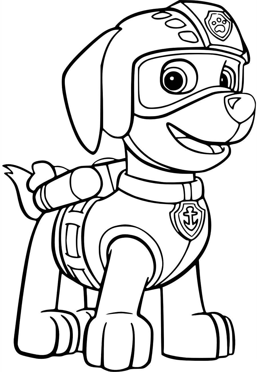 Zuma In PAW Patrol Coloring Page - Free Printable Coloring Pages for Kids