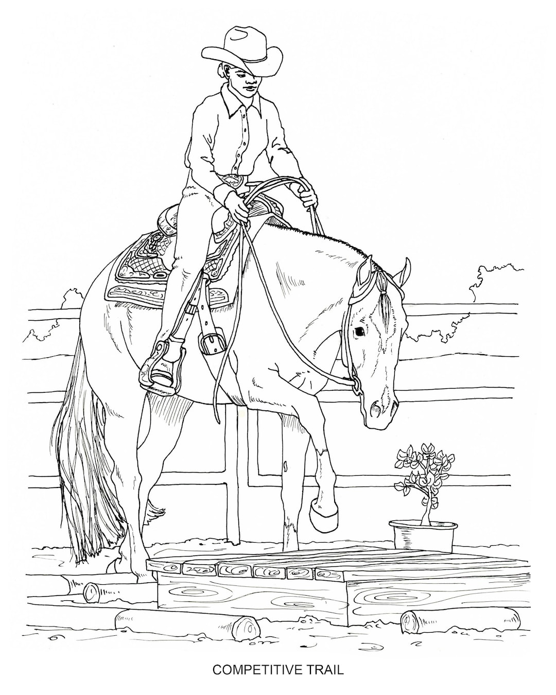 Western Riding Coloring Pages ...