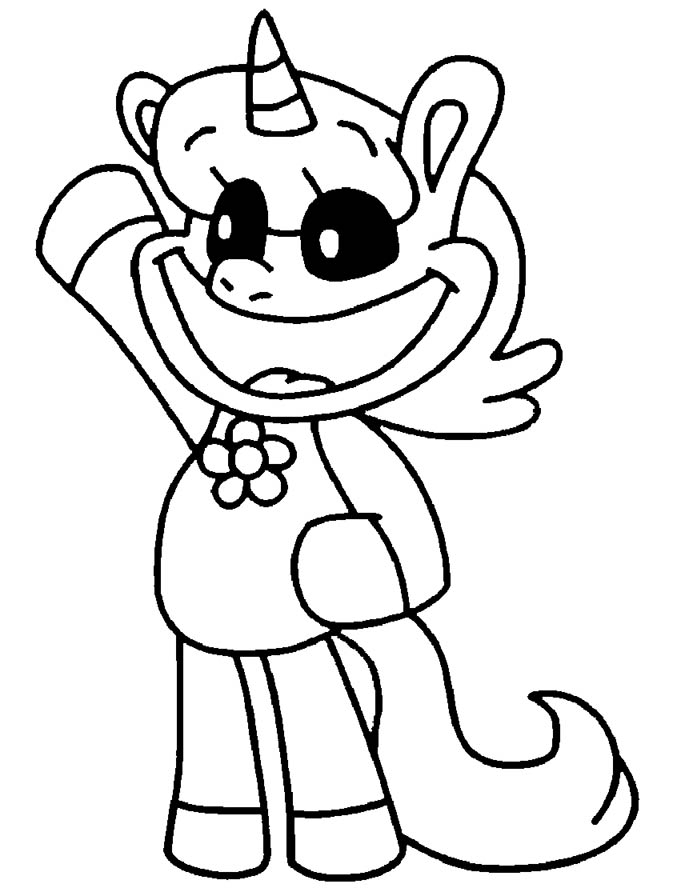 coloring page CraftyCorn Smiling ...