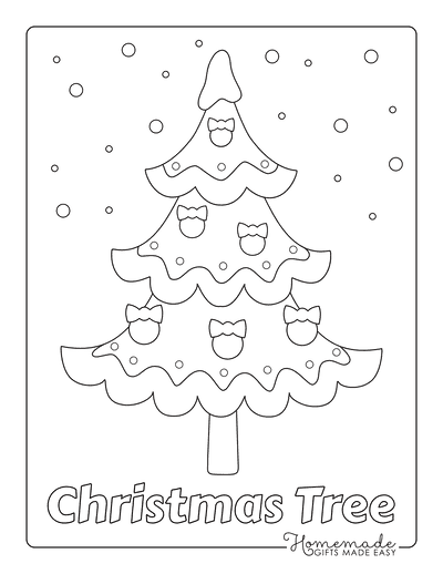 Christmas Tree Coloring Pages for Kids ...