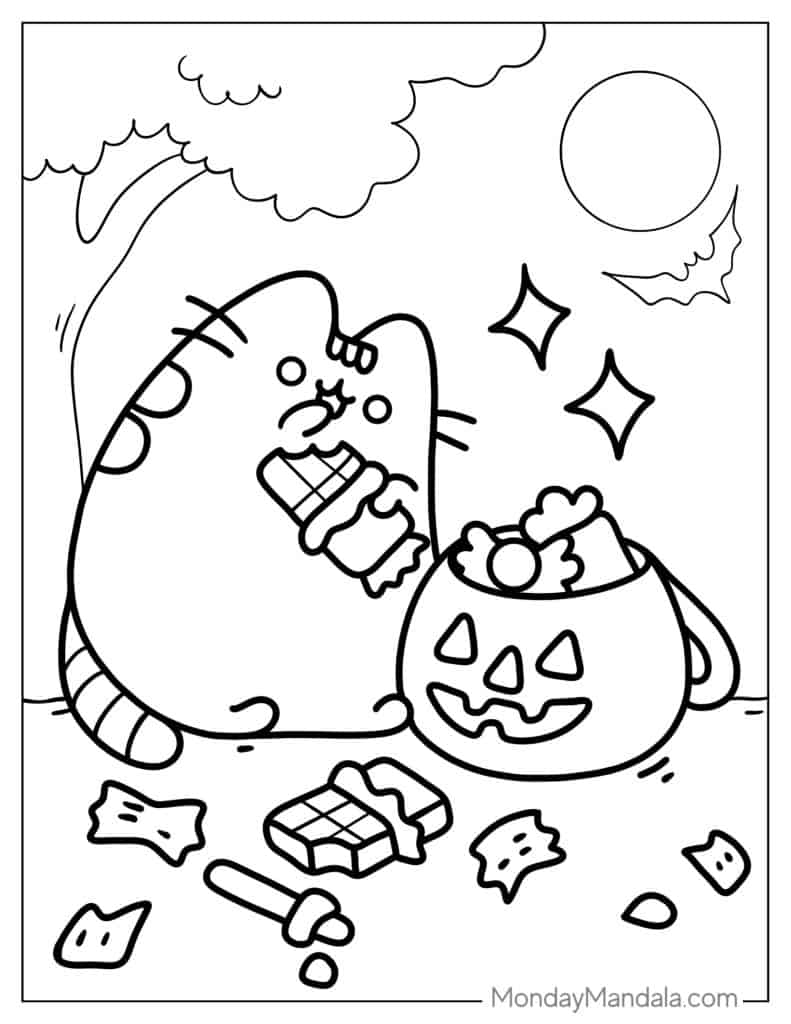 48 Pusheen Coloring Pages (Free PDF ...