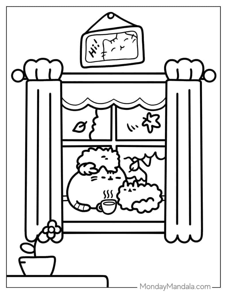 48 Pusheen Coloring Pages (Free PDF Printables)