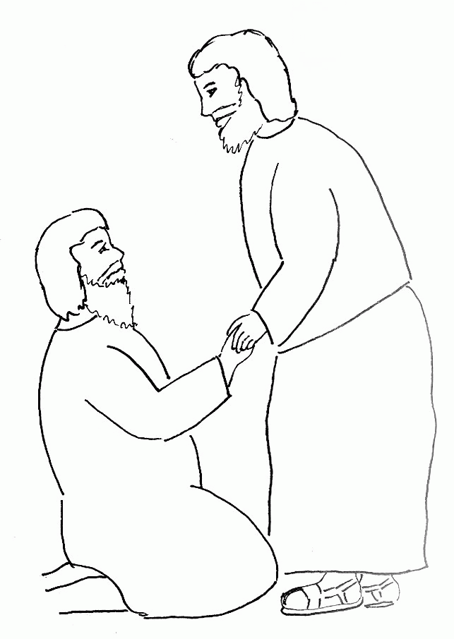 Bible Story Coloring Page Peter Heals a Crippled Man | Free Bible ...