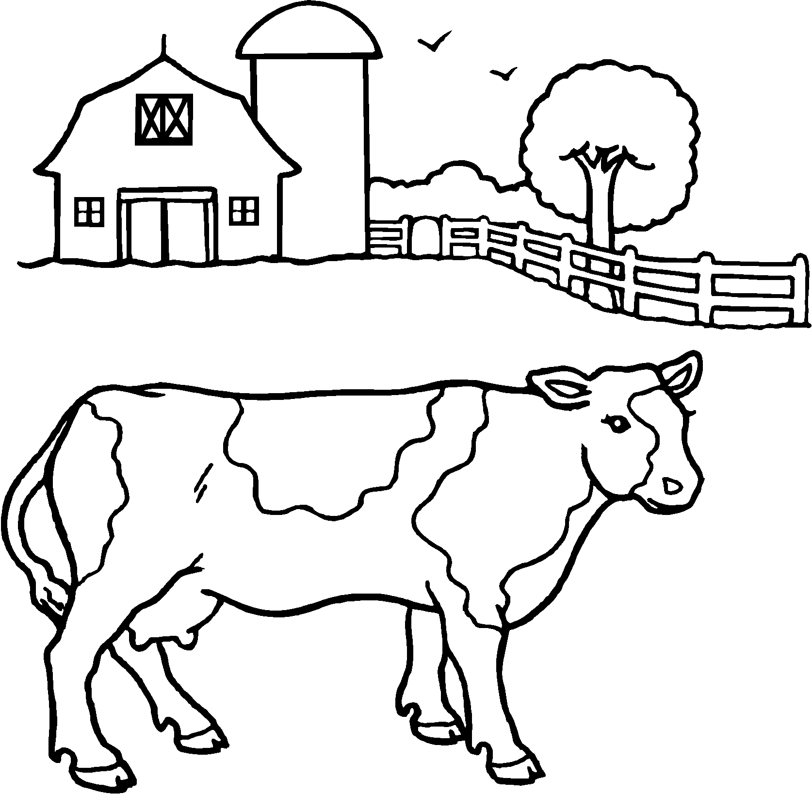 Free Printable Cow Coloring Sheets | Coloring