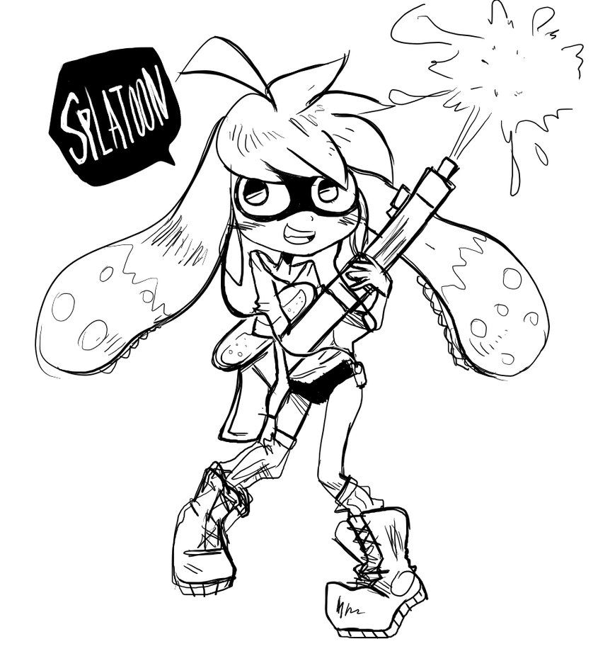 Splatoon Coloring Pages for Pinterest | Splatoon, Pinterest sketches, Coloring  pages