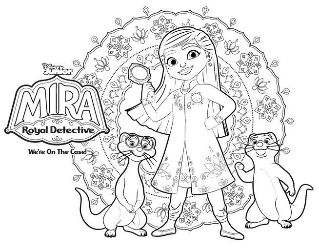 Mira, Royal Detective Coloring Pages - Mira, Royal Detective Coloring Pages  - Coloring Pages For Kids And Adults