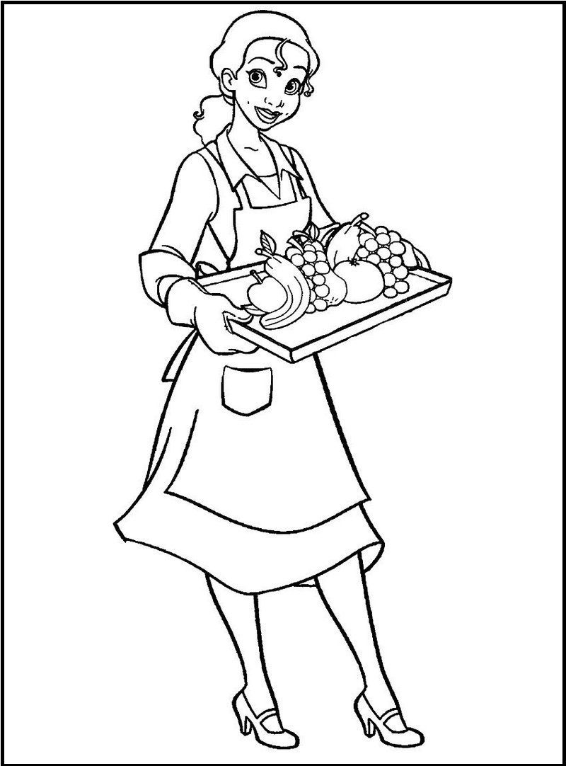 Waiter and Waitress Coloring Sheet is a real learning fun coloring game for  every… | Princess coloring pages, Disney princess coloring pages, Disney coloring  sheets