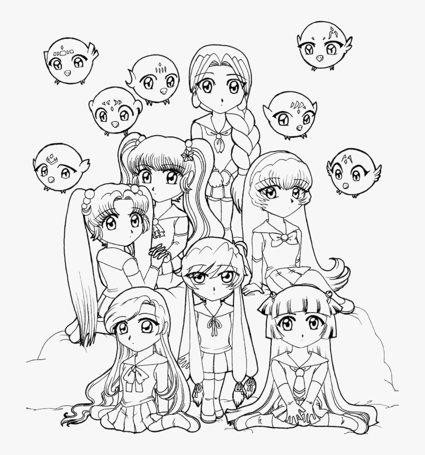 28 Collection Of Cute Kawaii Girl Coloring Pages - Kawaii Girl Colouring  Page, HD Png Download , Transparent Png Image - PNGitem