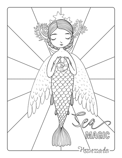 Printable Mermaid Coloring Pages with Free PDFs