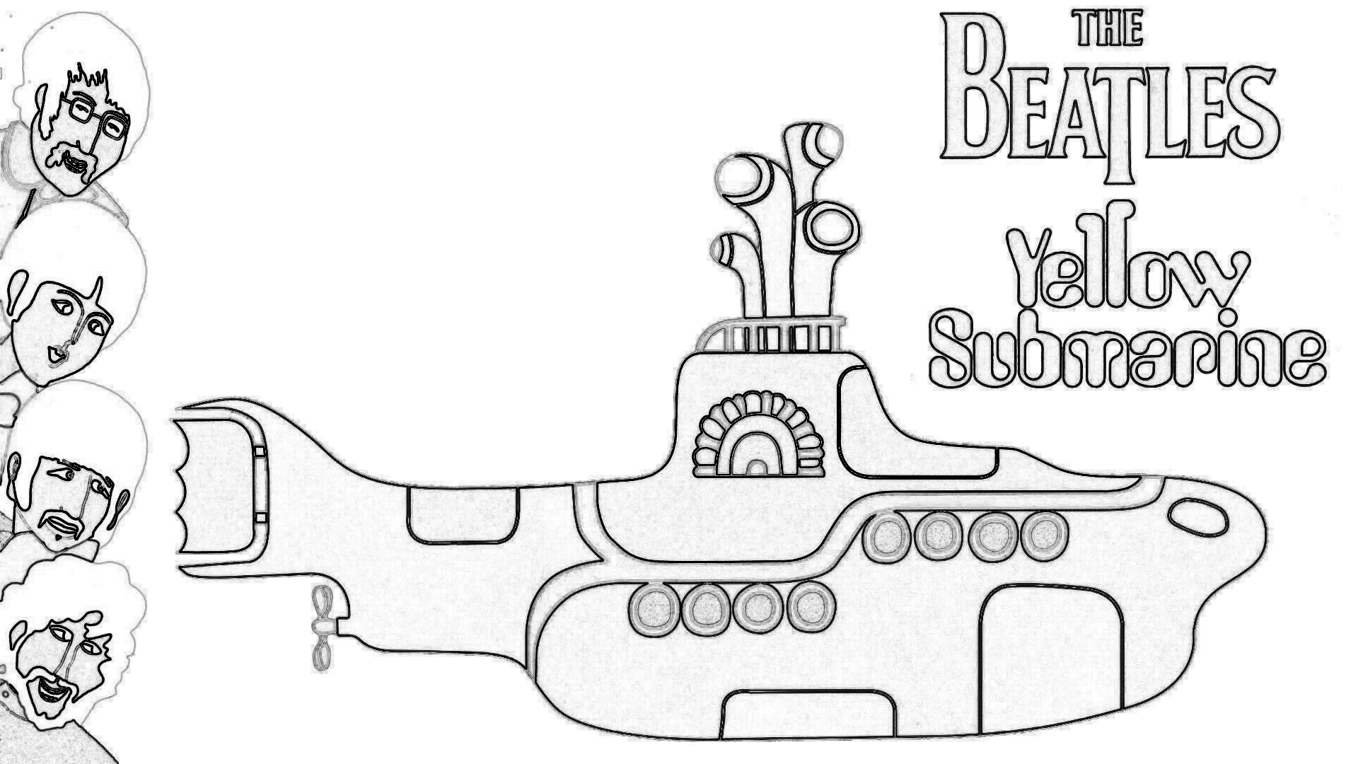Yellow Submarine Coloring Page