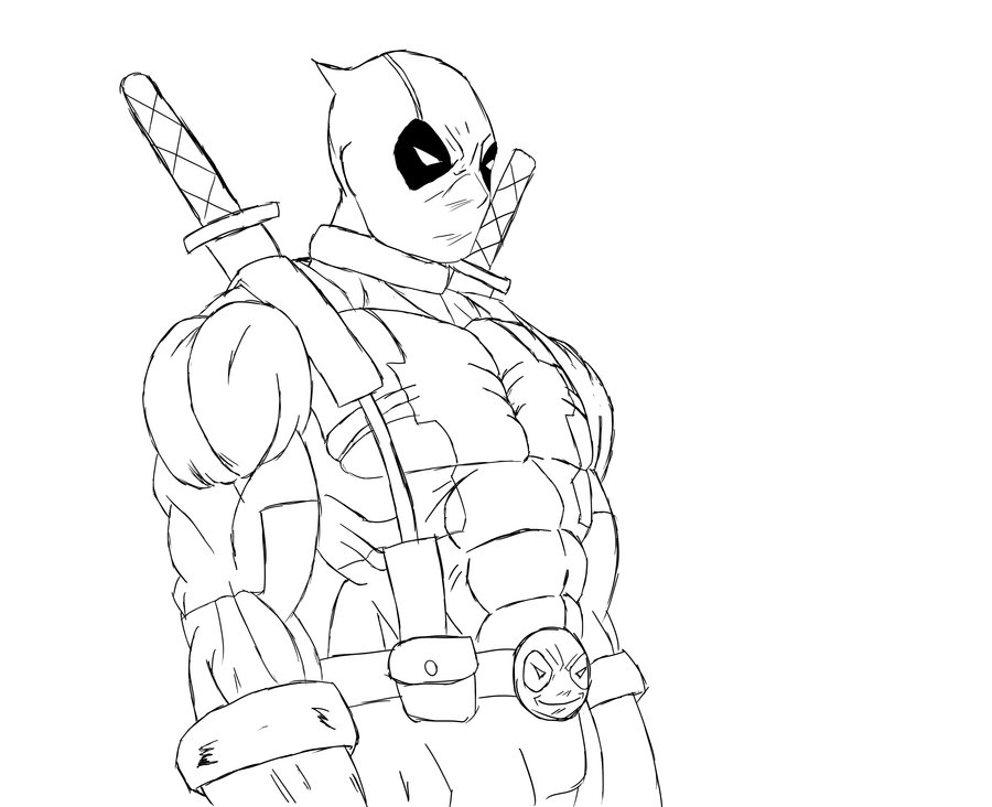 Drawing Deadpool #82838 (Superheroes) – Printable coloring pages