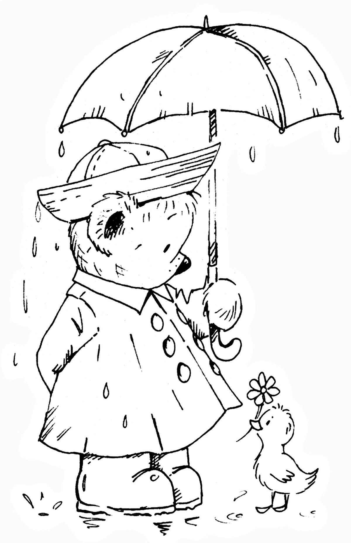April showers bring May flowers/coloring page | Spring coloring pages, Coloring  pages, Animal coloring pages