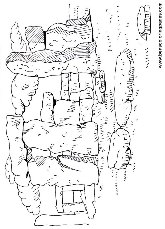 Stonehenge free coloring book