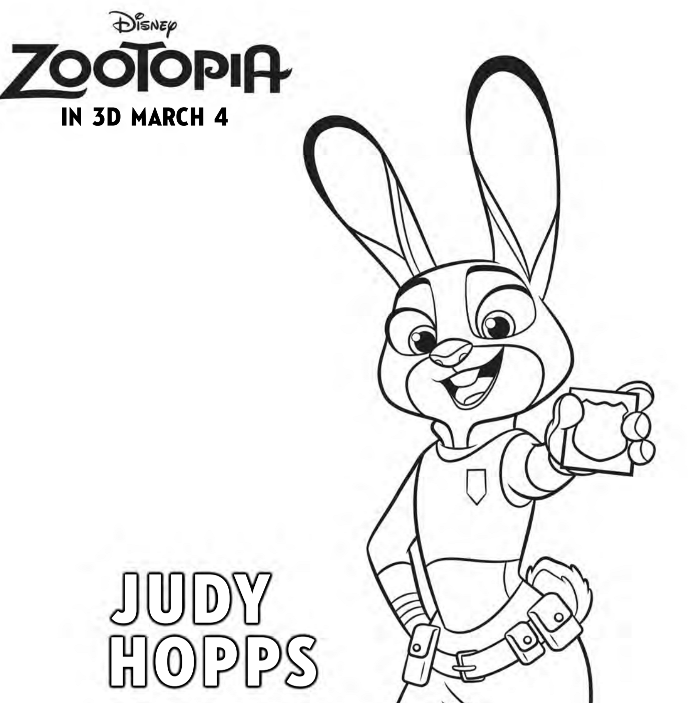 Zootopia Coloring Pages - Free Printables For The Kids #ZootopiaEvent -  Lady and the Blog