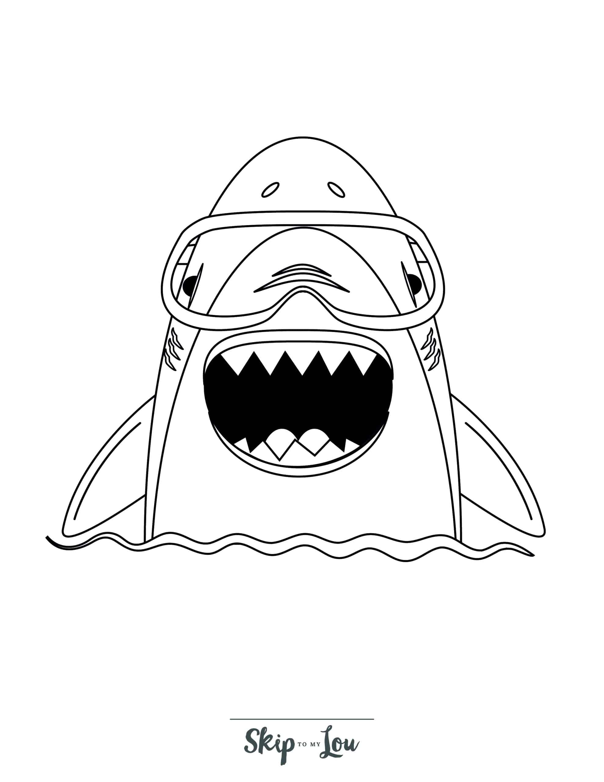 Dive into Fun with 12 Free Shark Coloring Pages for kids | Skip To My Lou