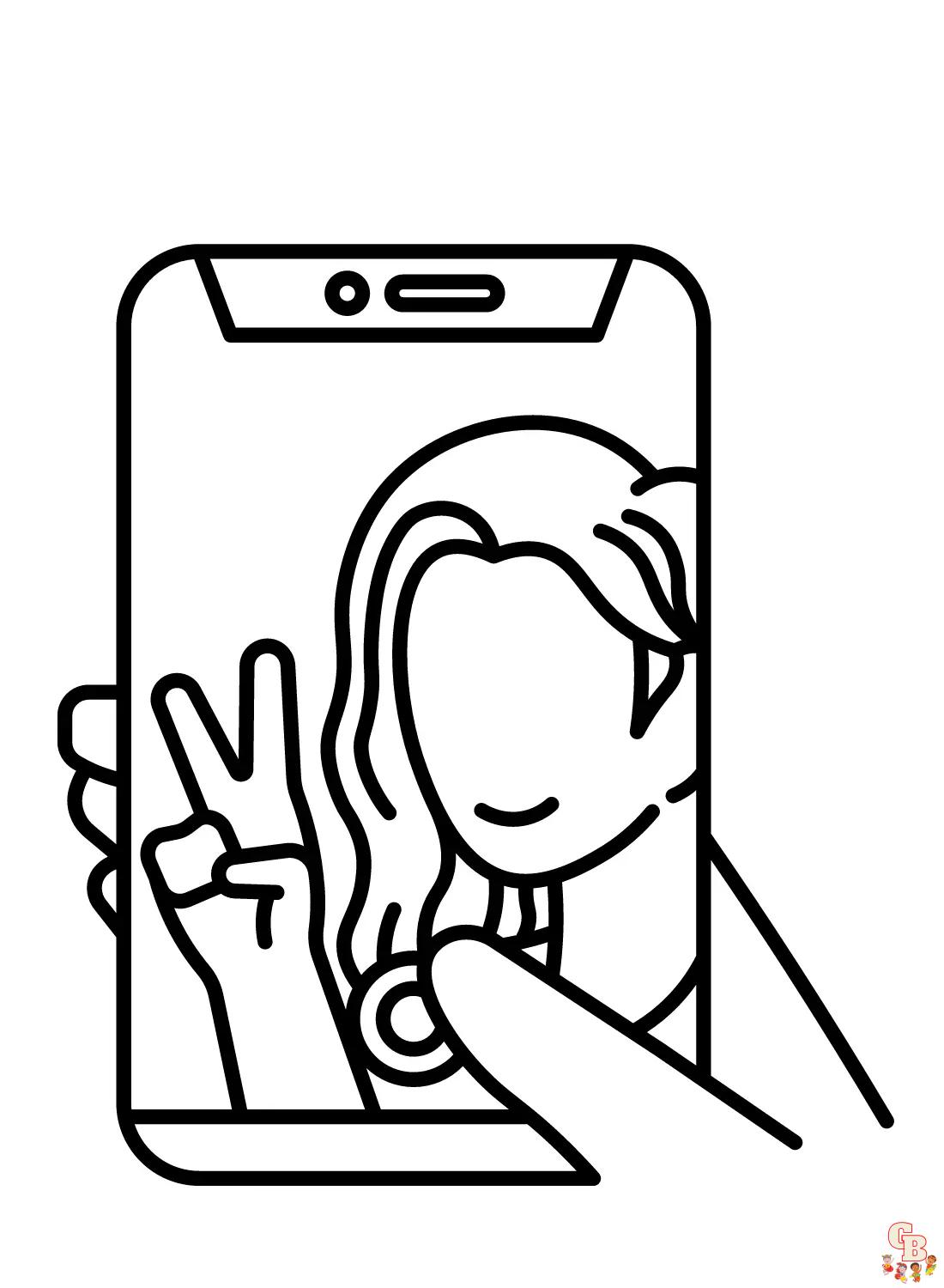 Phone Coloring Pages - Free Printable Sheets for Kids | GBcoloring