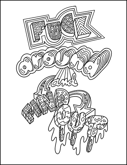 FREE Printable Coloring Pages for Adults with Swear Words!