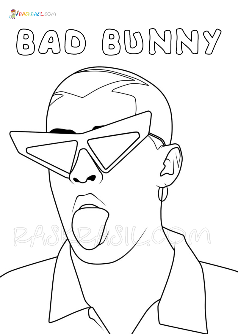 Bad Bunny Coloring Pages | New Free Coloring Pages
