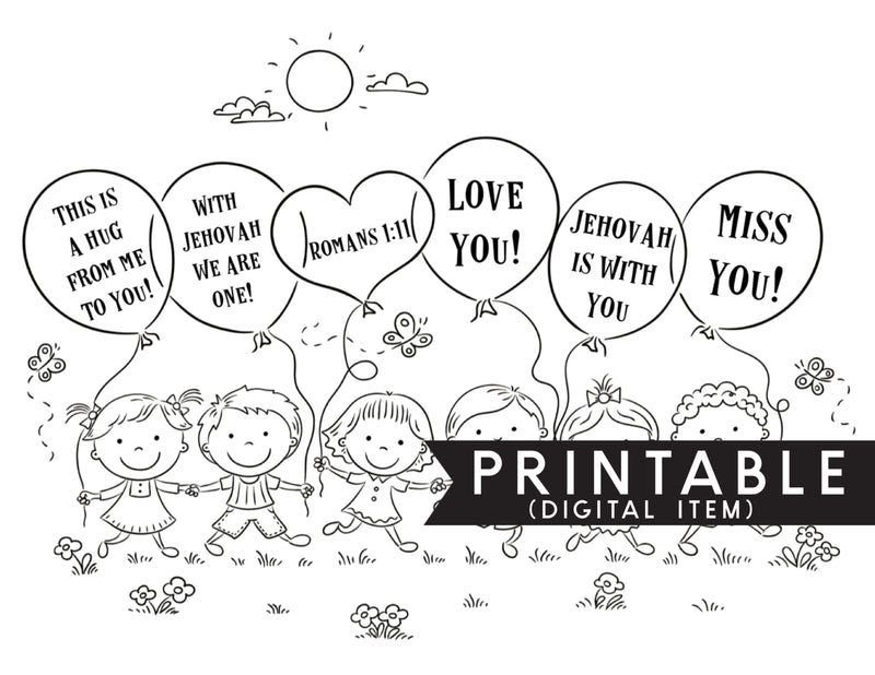 Missing You Kids Coloring Page – GINGERS FIVE AND DIME