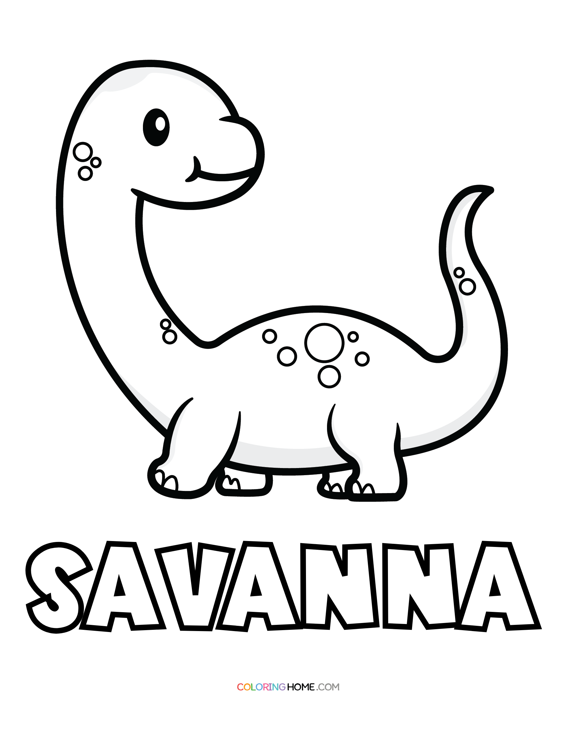 Savanna dinosaur coloring page
