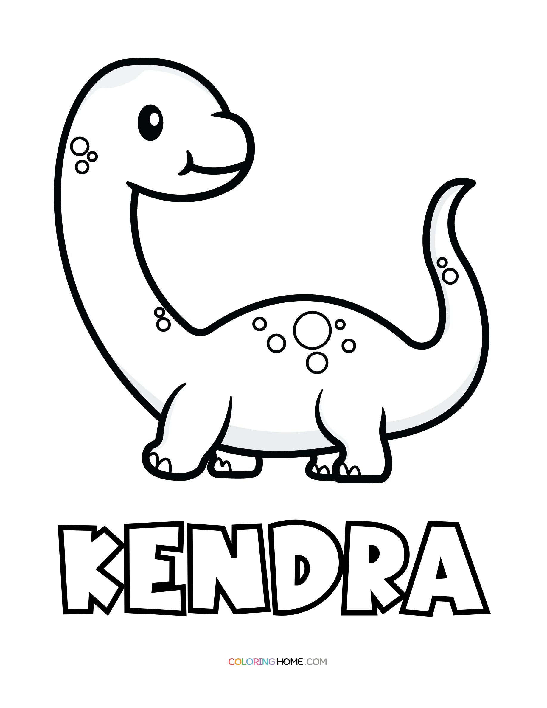 Kendra dinosaur coloring page