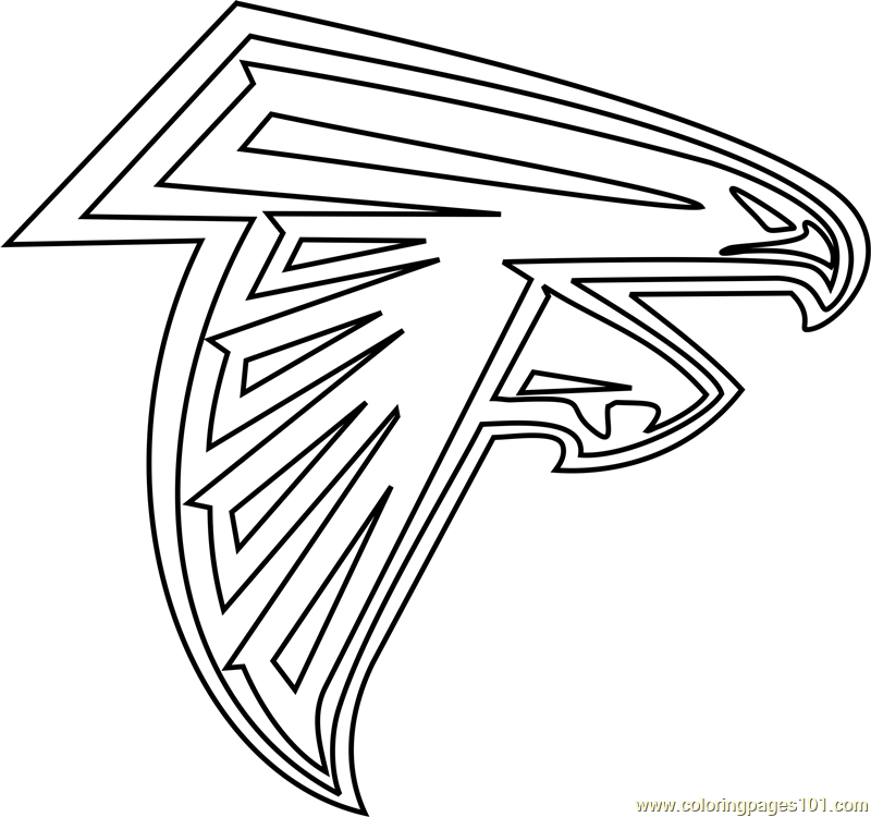 Atlanta Falcons Logo Coloring Page for Kids - Free NFL Printable Coloring  Pages Online for Kids - ColoringPages101.com | Coloring Pages for Kids