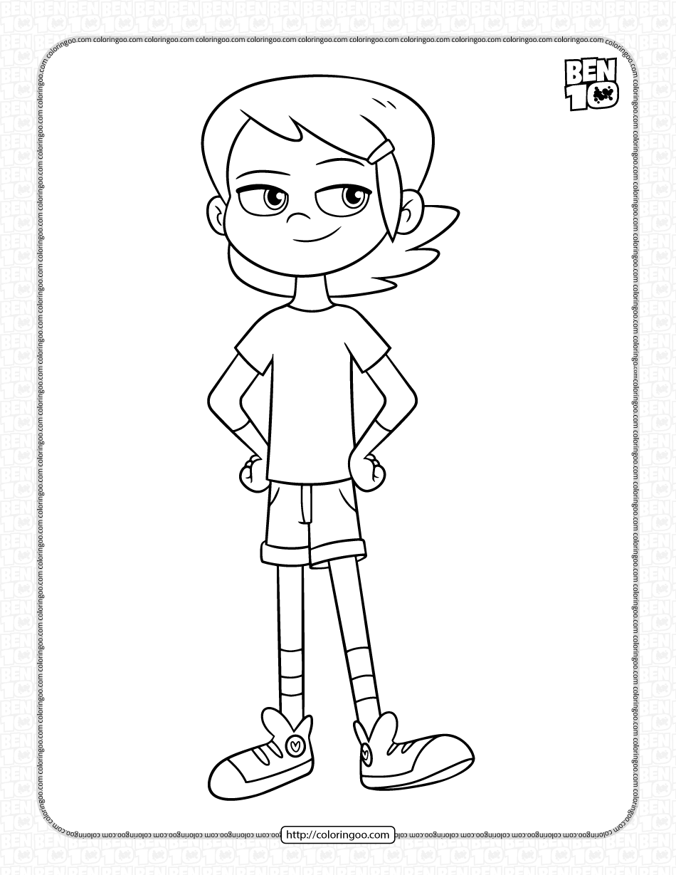 Ben10 Gwen Tennyson Coloring Pages