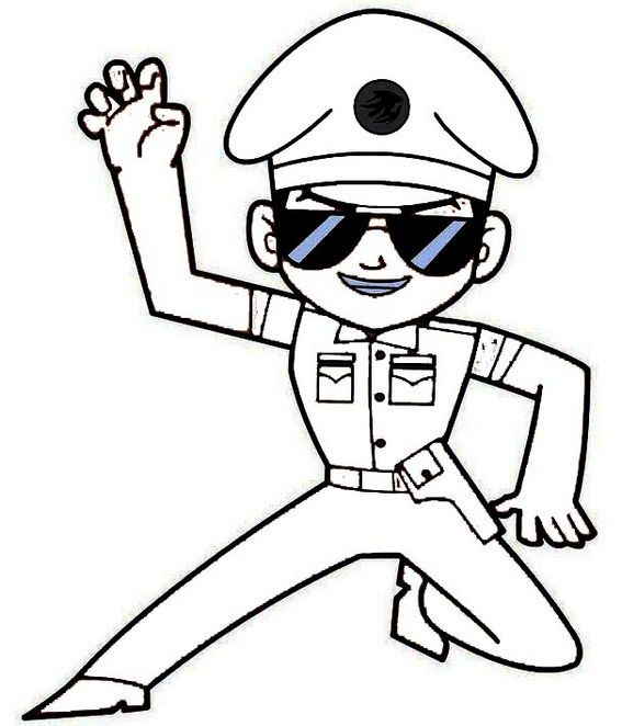 easy little singham coloring page for kids | Superhero coloring pages, Easy  cartoon drawings, Superhero coloring