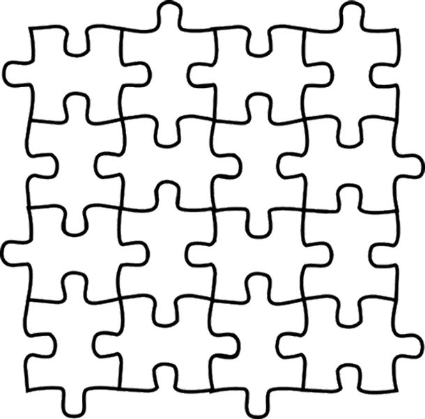 Puzzle Piece Coloring Sheet - Coloring Style Pages