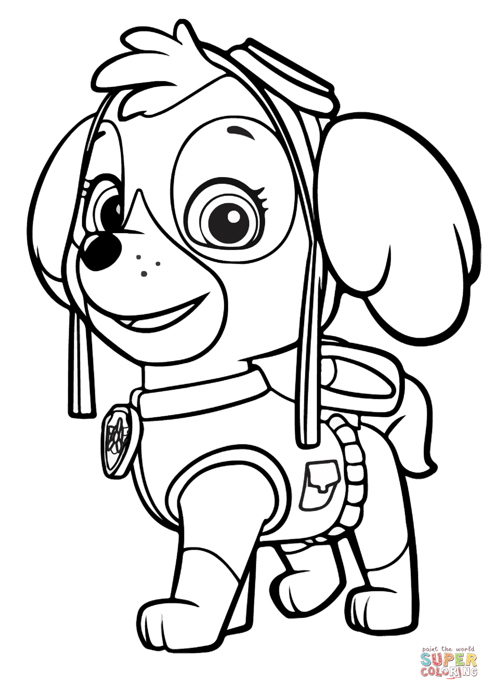 Paw Patrol Skye coloring page | Free Printable Coloring Pages