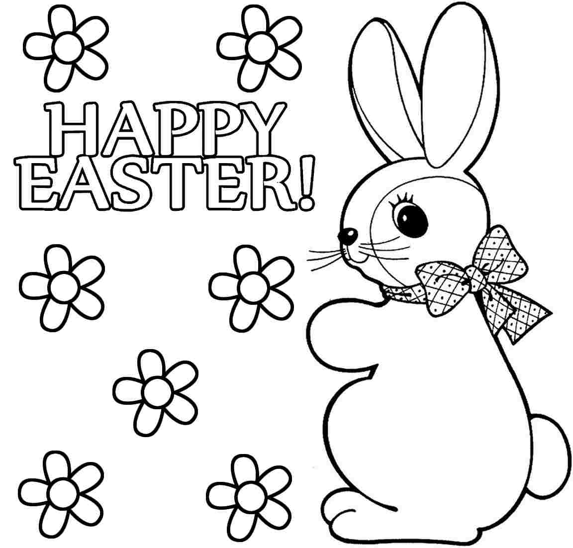Cute Easter Bunny Coloring Sheets | Coloring Online