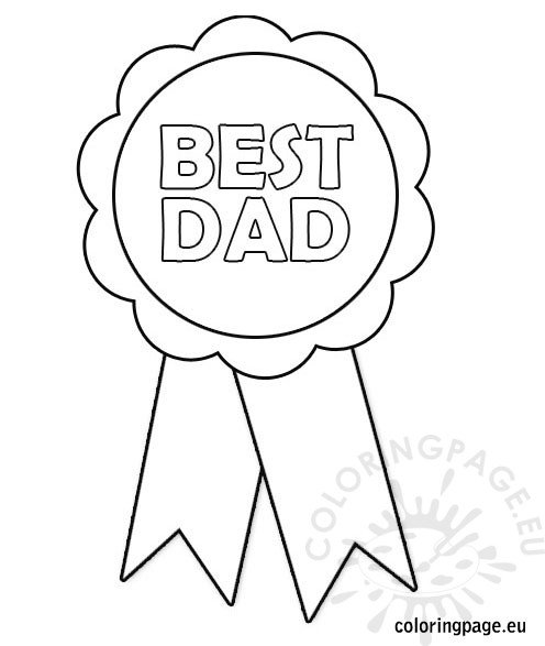 Father's Day rosette – Coloring Page