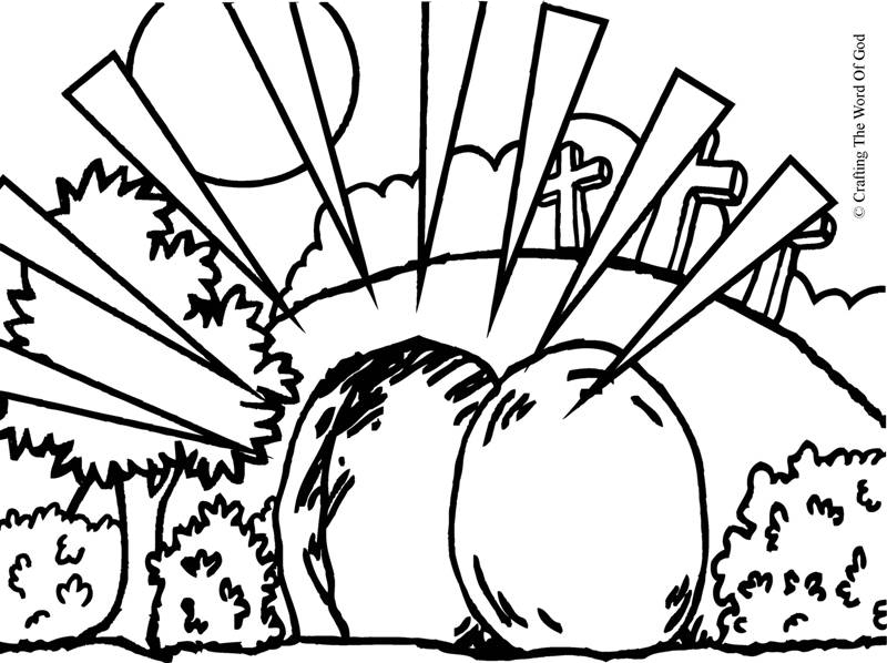 The Empty Tomb- Coloring Page « Crafting The Word Of God