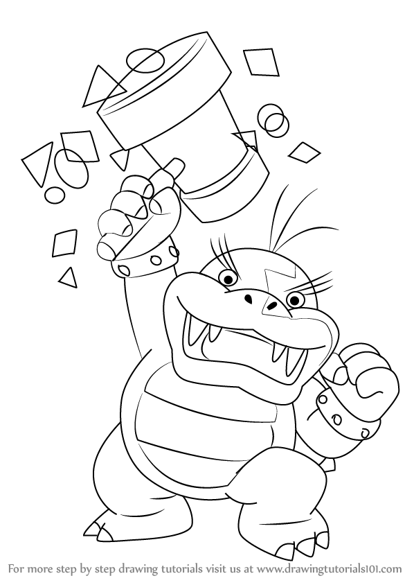 Learn How to Draw Morton Koopa Jr. from Koopalings (Koopalings) Step by  Step : Drawing Tutorials