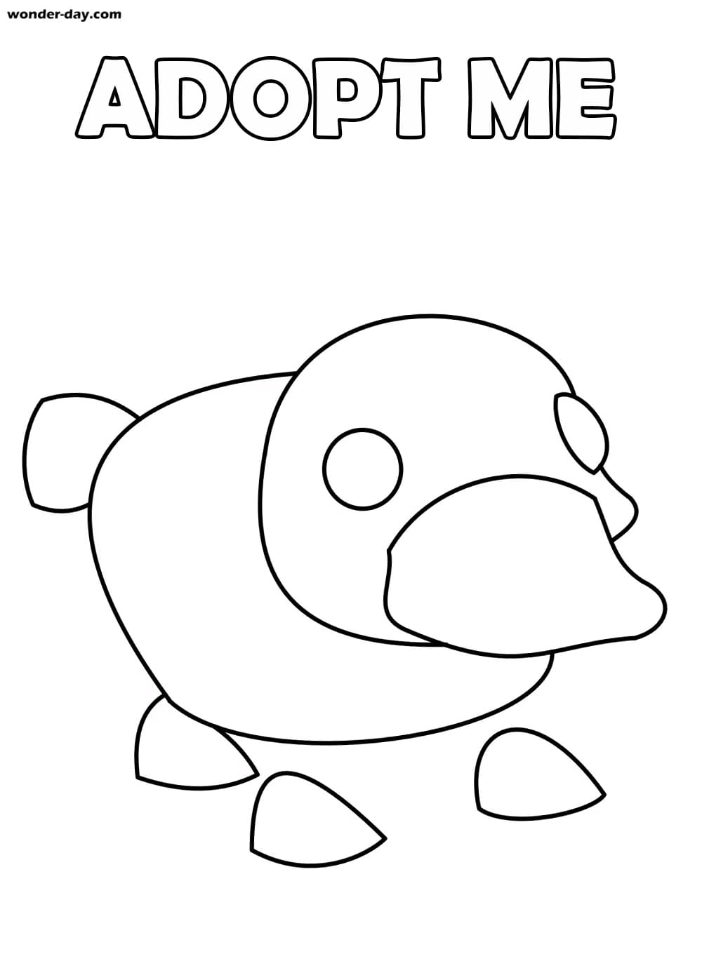 Coloring pages Adopt Me. Print for free | Wonder-day.com