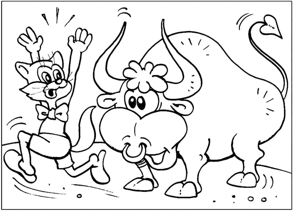 Ox Coloring Pages. Print Ox New Year 2021 | WONDER DAY