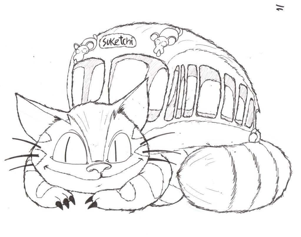 Totoro Catbus Coloring Pages - Get Coloring Pages