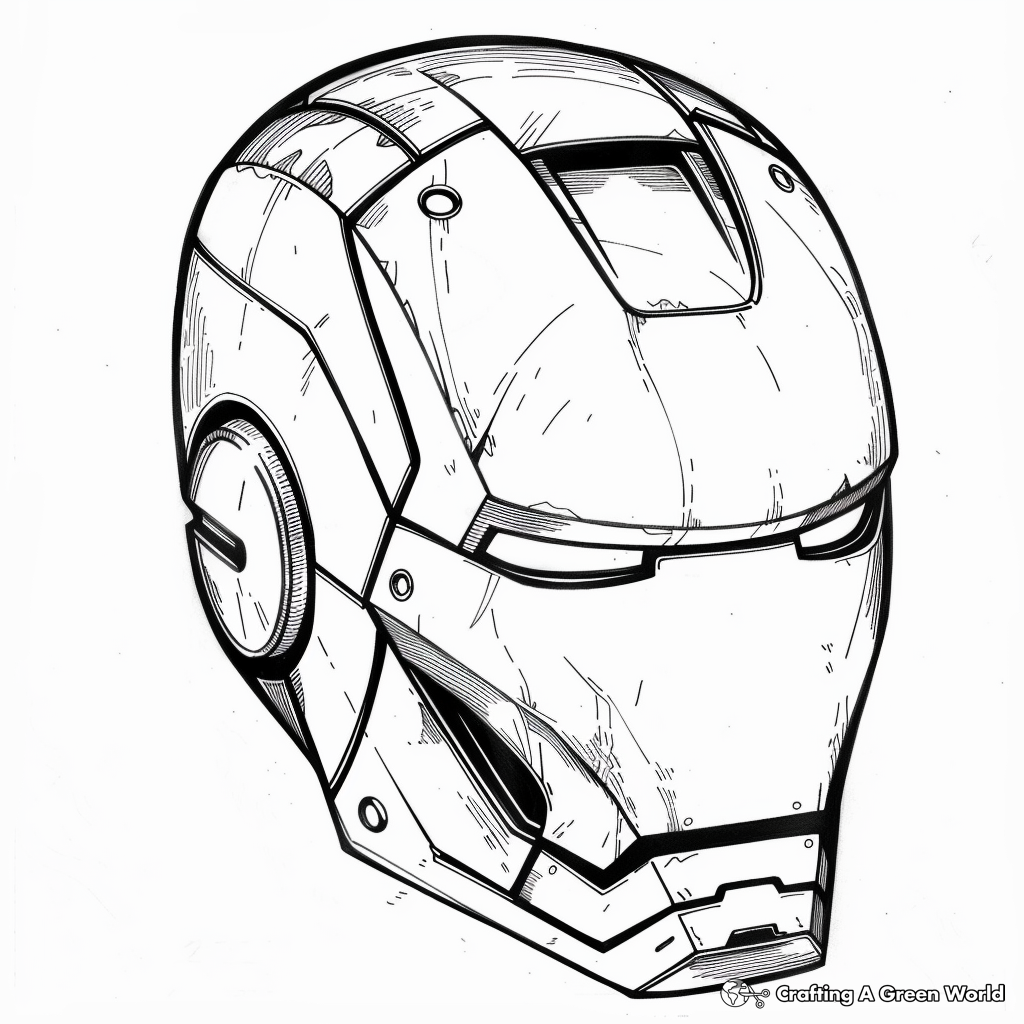 Iron Man Helmet Coloring Pages - Free ...