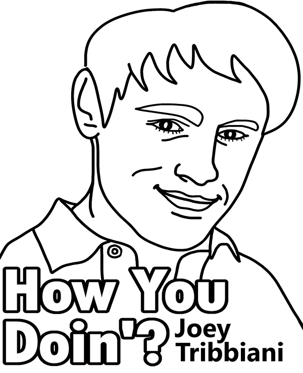 Joey Tribbiani - Friends Coloring pages page