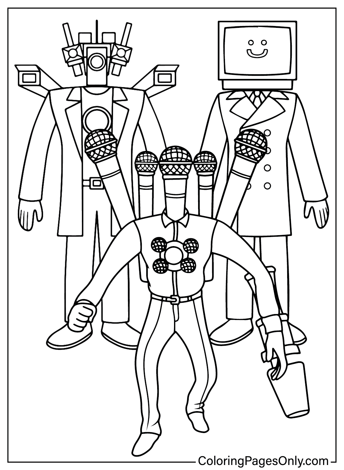 Microphone Mecha Boss Coloring Pages ...