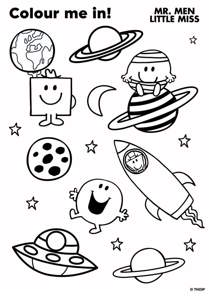 Mr Men Colouring Sheets