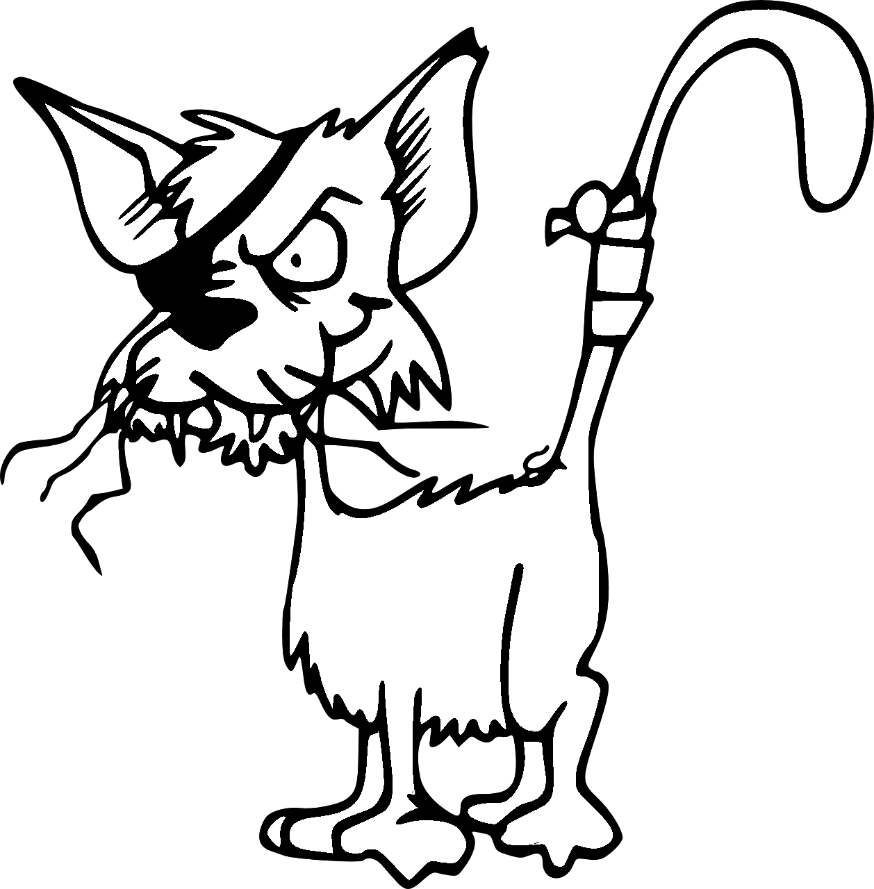 Pirate cat coloring page