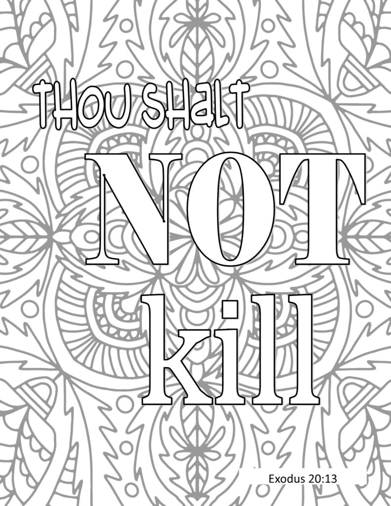 Ten Commandments Coloring Pages - PastorRonBrooks