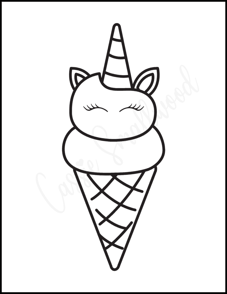 19 Cute Ice Cream Coloring Pages - Cassie Smallwood